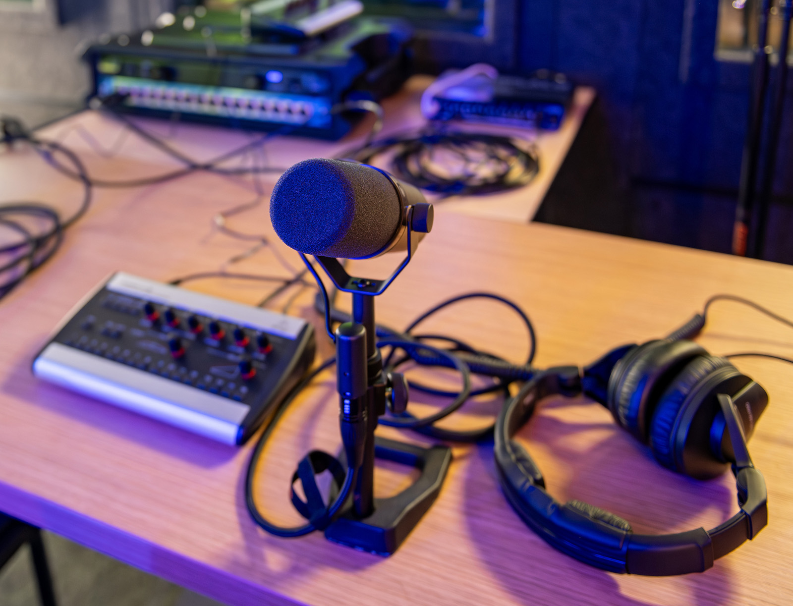 audio equipment available for language students