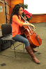 Student playing cello