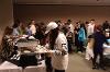 Students getting food at fast chat 2017