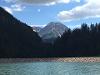 lake with mountain in the background