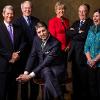 President Holland poses with past UVU presidents