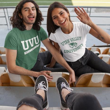 Students in bleachers.