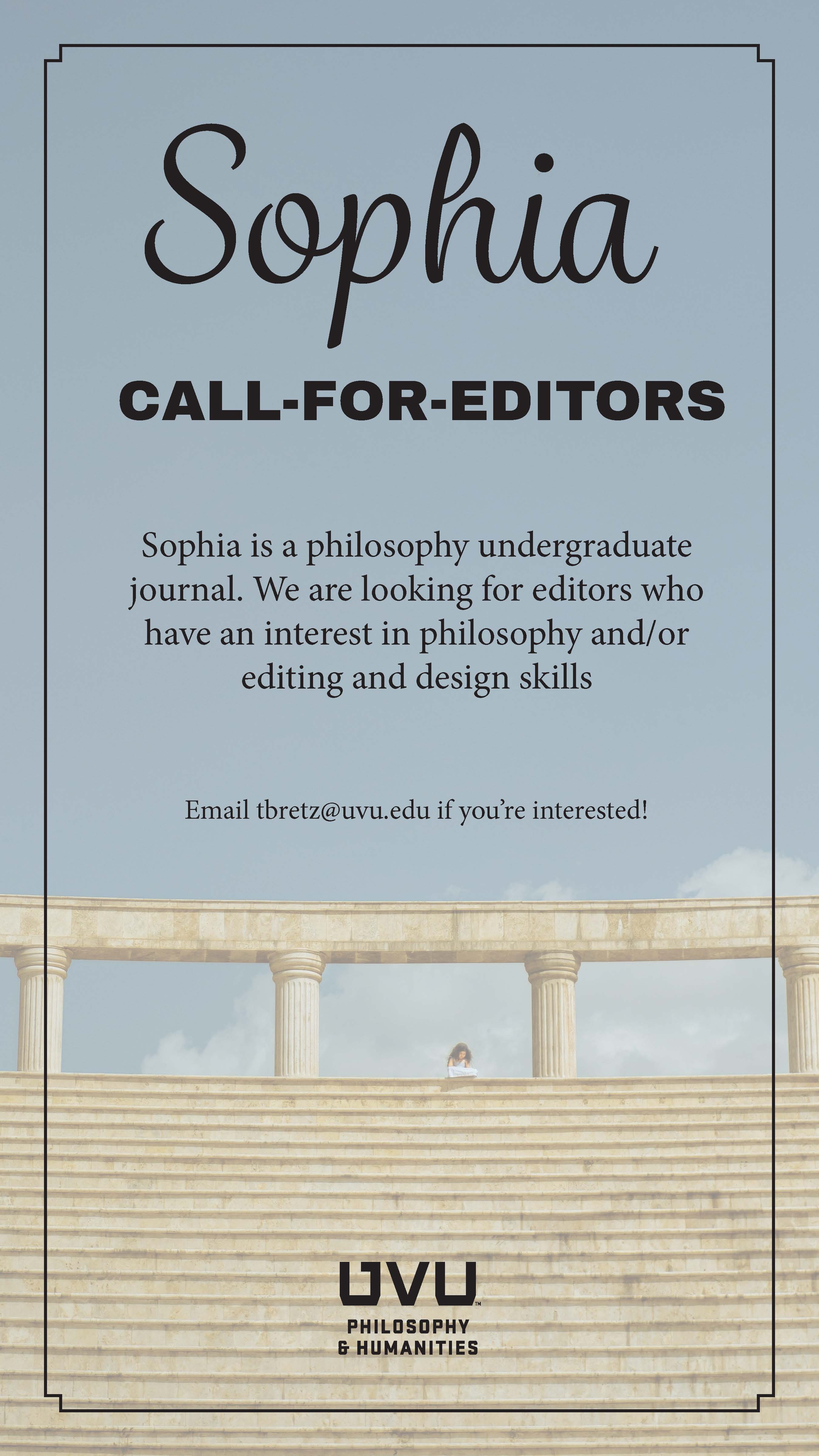 Join Sophia as an Editor!