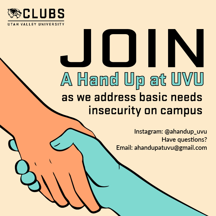 Join, a hand up at UVU