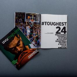 UVU Sports Magazine on the ground