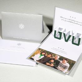 UVU Holiday Cards on the ground