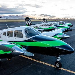 Airplanes painted with UVU colors and logo