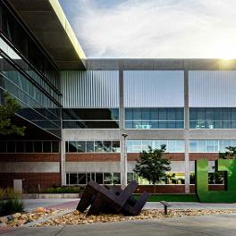 UVU Courtyard with UVU sign