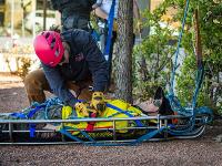 Repelling rescue mission training