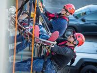 Repelling rescue mission training