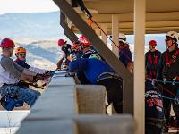 Repelling rescue mission training