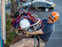 Repelling rescue mission training