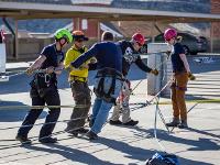 Repelling rescue mission training