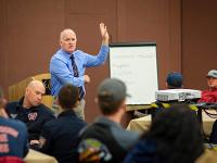 Instructor teaching in a classroom