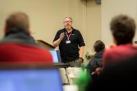 Instructor teaching in a classroom