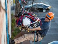 Repelling rescue mission training