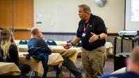 Instructor teaching in a classroom