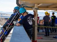 Repelling rescue mission training