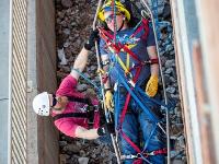Repelling rescue mission training