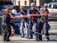 Repelling rescue mission training