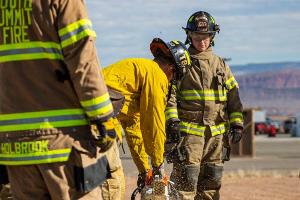 Firemen standing