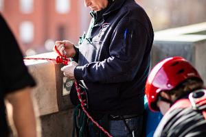 Man in harness