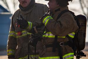 Two firefighters