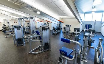 Gym with weight machines