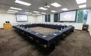 Conference Room with water bottles