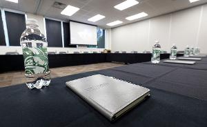 Conference Room with water bottles