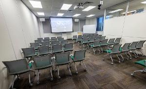 Conference Room with rows of chairs