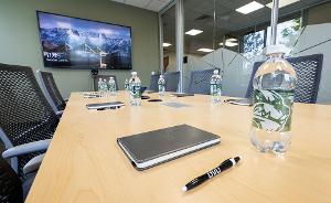 Conference Room with water bottles