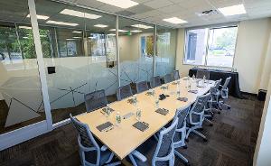 Conference Room with water bottles