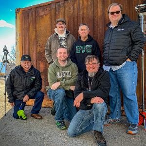 Liquid oxygen research team (L-R) front, Eugene Ngai, Dr. Merrill Halling, Dan DeMille. Back, Dr. Brain Patchett, Andy Byrnes, Clayton Rawson.