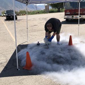 Asphalt conditioned for liquid oxygen