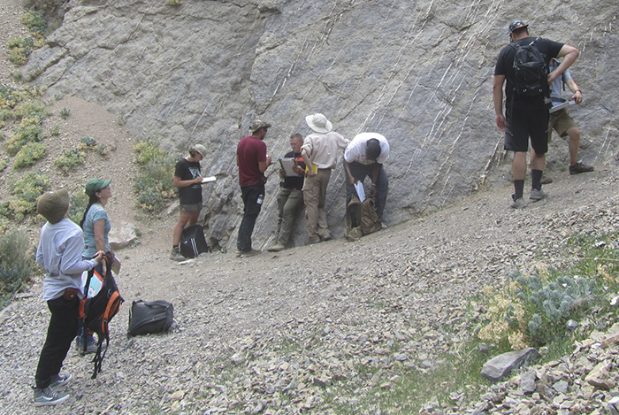 Students working