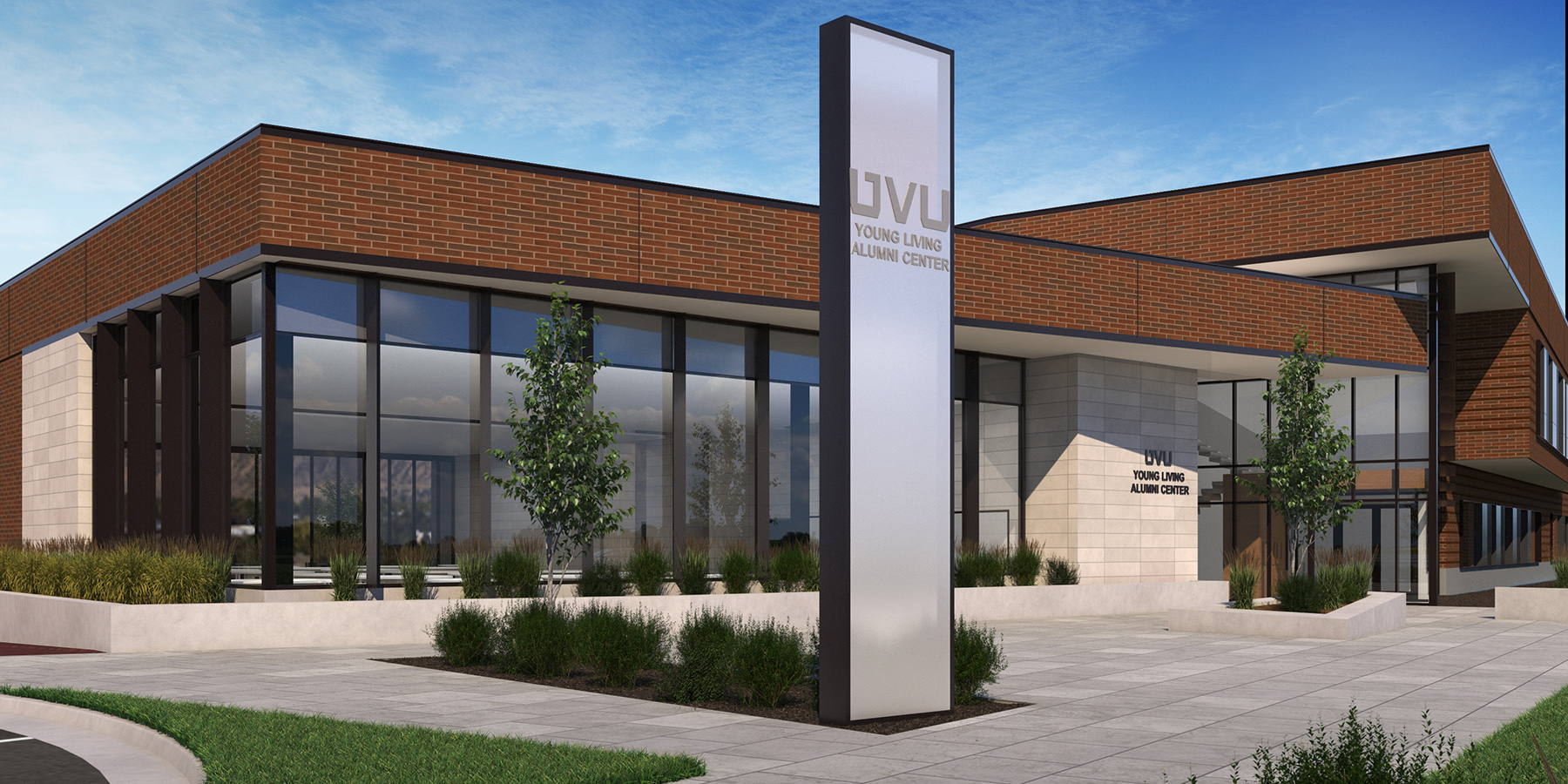 Rendering of Young Living Alumni Center 