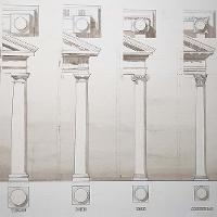 Blueprints for stone pillars or columns