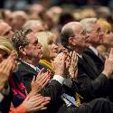 Audience watching keynote speaker