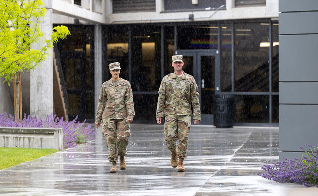 UVU students in military uniform