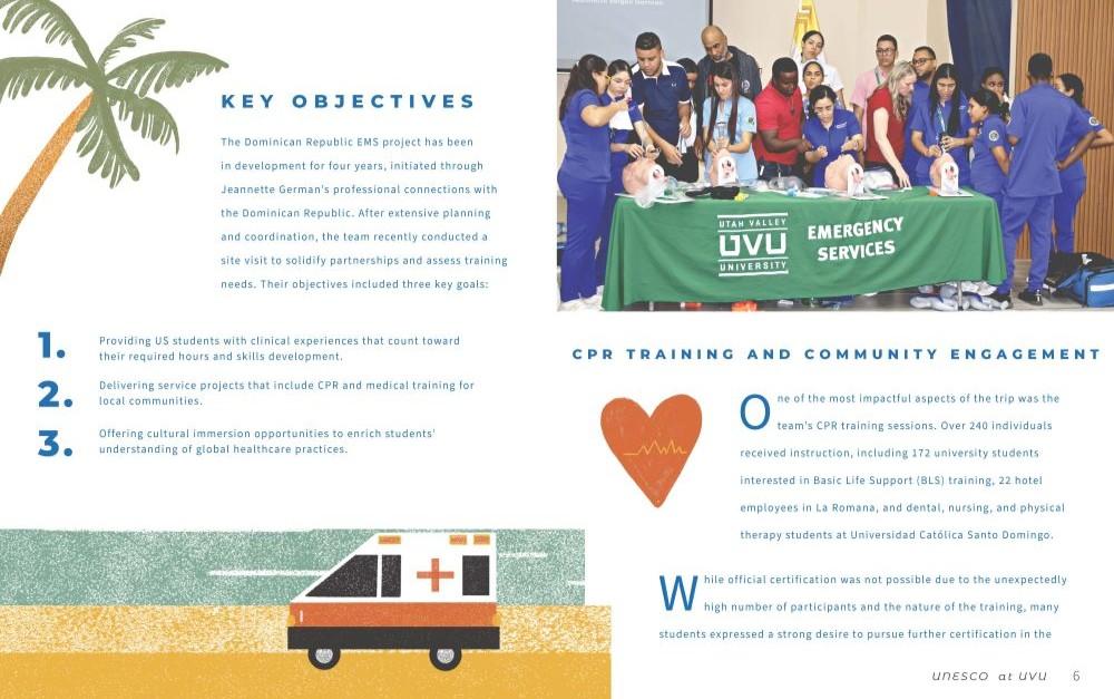 Key objectives of the EMS training project in the Dominican Republic