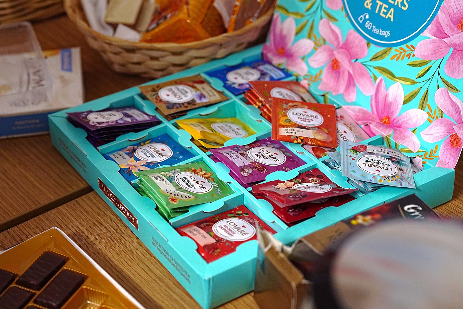 Variety of available teas