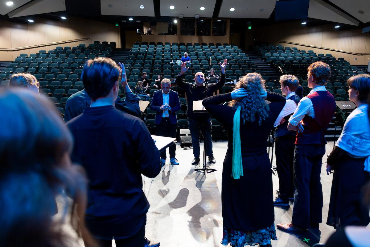 singers on stage