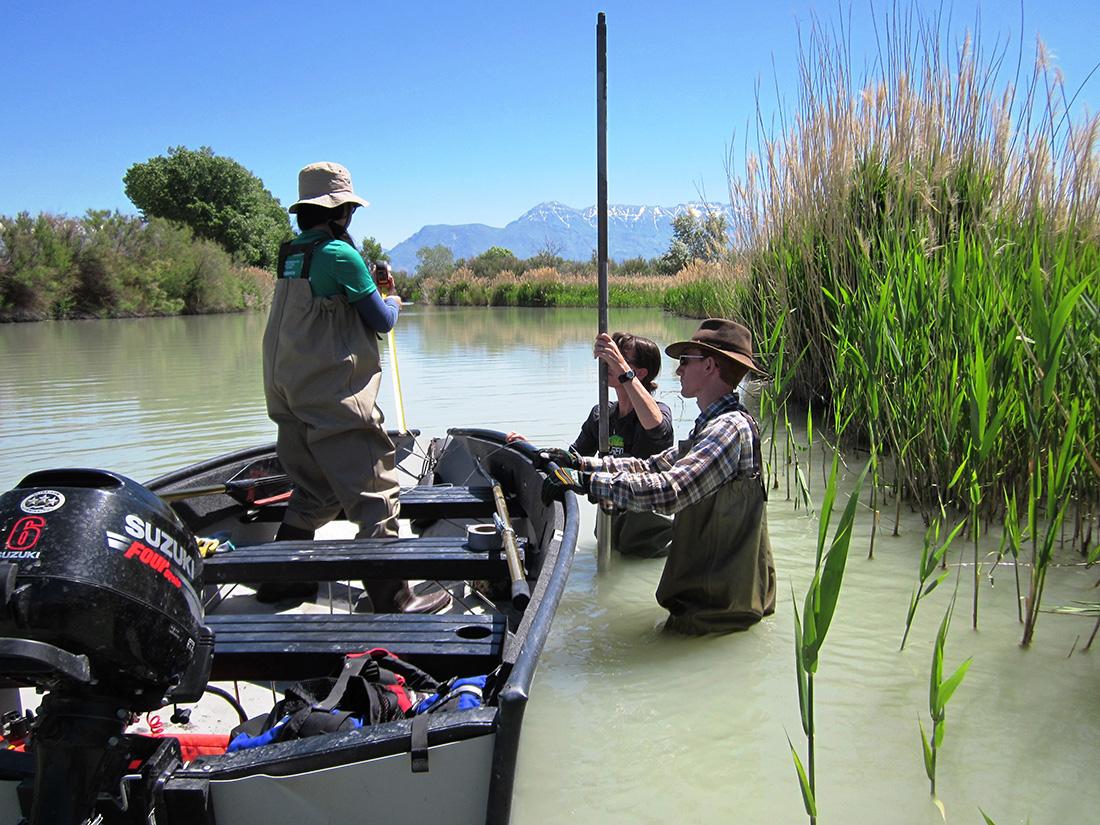 Jordan River sediment sampling.