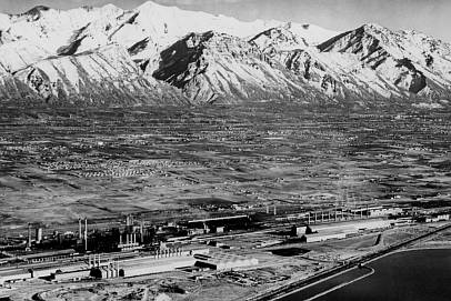 Collaborative Collections - Old image of a city with a mountain behind it.