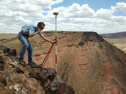 Image of a surveyor in the field.