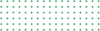 A rectangle made out of green small pluses.