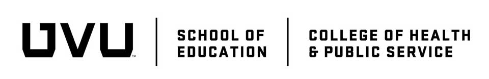 UVU, School of Education, and UCCU co-brand example