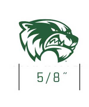 5/8 inch minimum mascot size graphic.