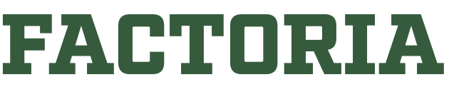 Factoria typeface.